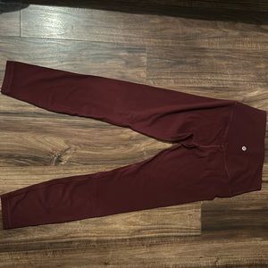 Lululemon align leggings 25” size 4 Red Merlot (EUC)
